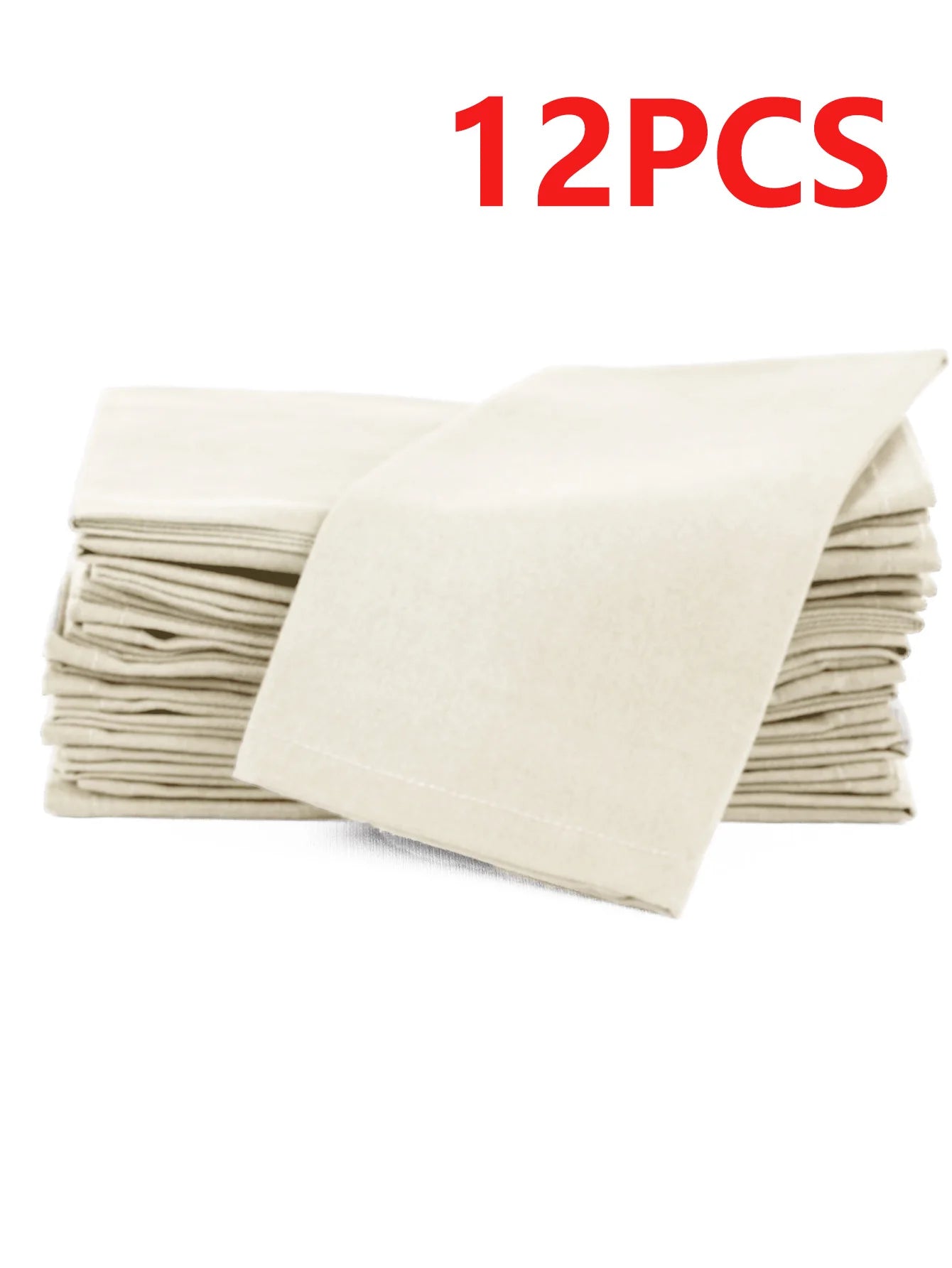 6/12PCS 40x40cm Cotton Linen Cloth Napkins Thickened Durable Placemat Reusable for Kitchen Dining Wedding Decoration