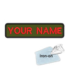 1PC 10cmX2.5cm Custom Personalized Name Embroidered Patch Number Stripes Badge Tags Armband Iron On Backing Hook & Loop Backing