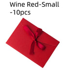 10 Pcs/set Envelope Pearlescent Paper Bow Thicken Ribbon Retro Creative Color Stationery Wedding Invited Gift