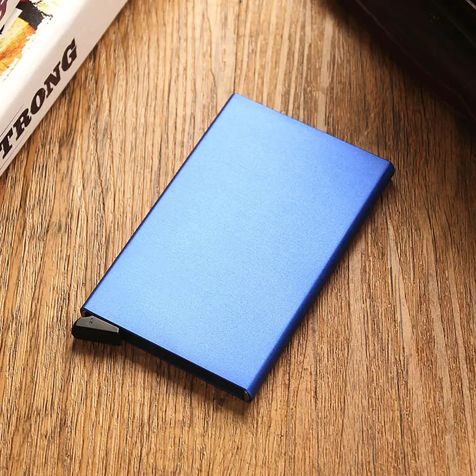 Rfid Metal Credit Card Holder Luxury Men Minimalist Wallet Cardholder Case Bag Business Supplies Card Storage Box Organizer Mini