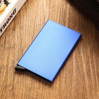 Rfid Metal Credit Card Holder Luxury Men Minimalist Wallet Cardholder Case Bag Business Supplies Card Storage Box Organizer Mini