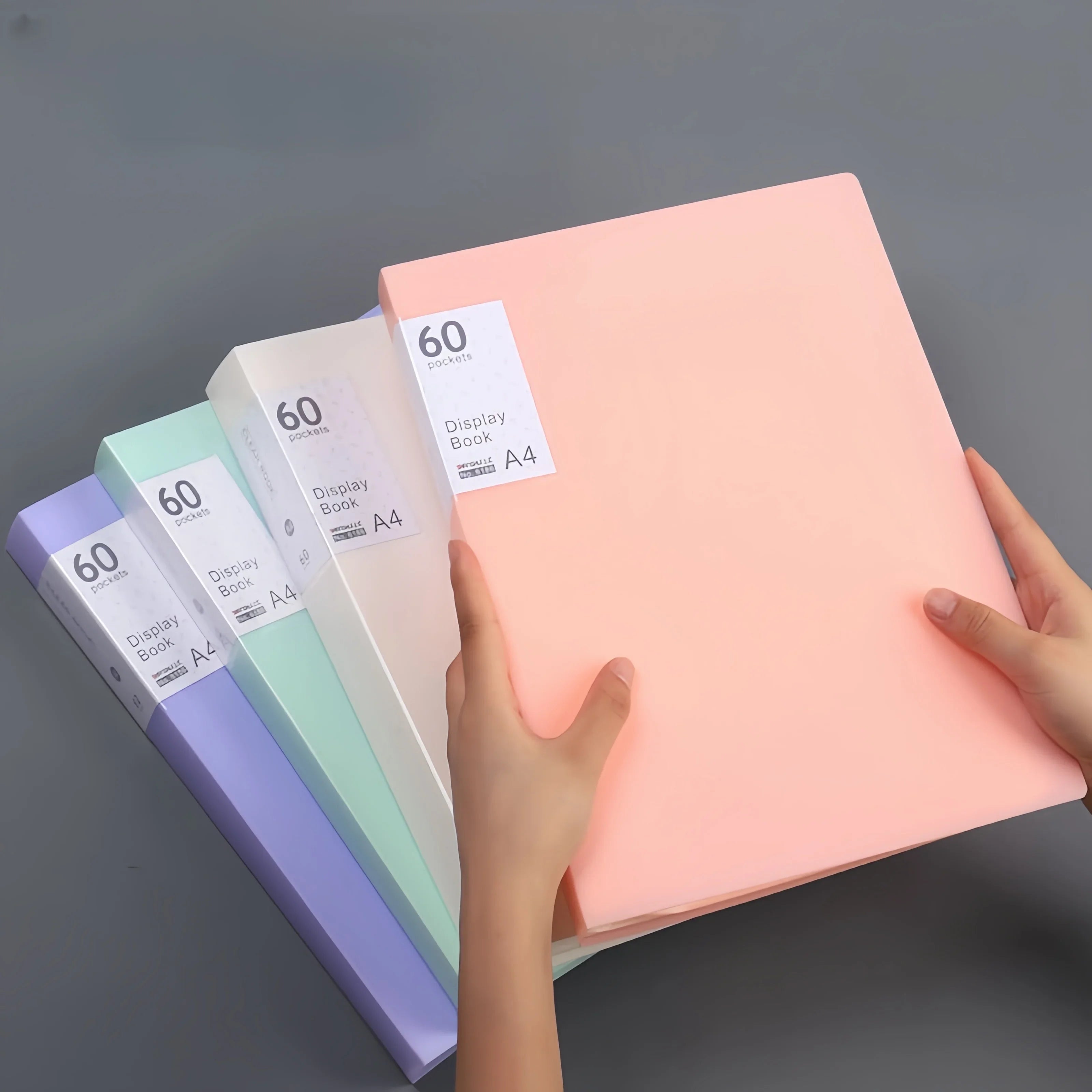 Document Presentation Folder - A4 PP Display Book with 20/40 Transparent Pockets & Sheet Protectors