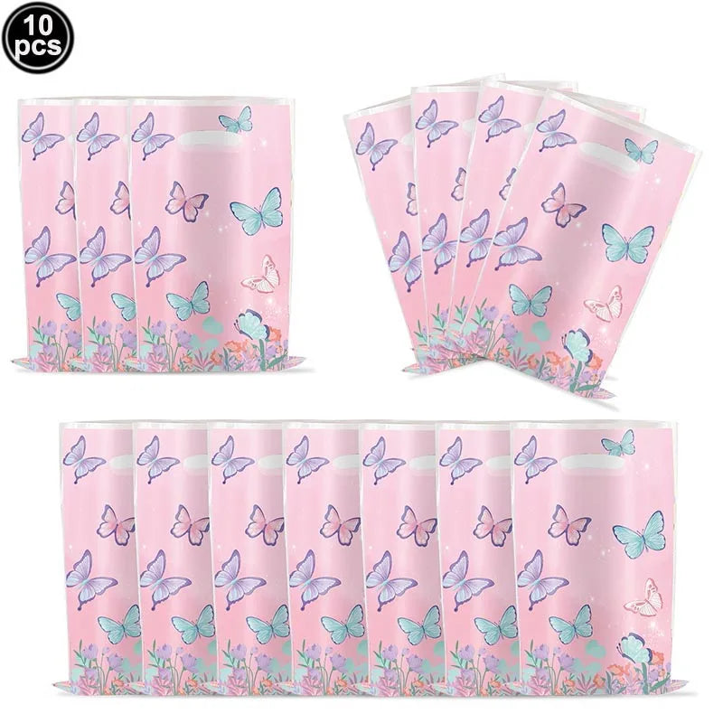 Butterfly Birthday Party Decoration Disposable Party Plates Cup Napkin Tablecloth Butterfly Knìfe Birthday Decoration Baby Showe