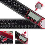 200mm Protractor Digital Angle Finder Ruler Electronic Goniometer Angle Length Measuring Ruler Drawing Woodworking Tools
