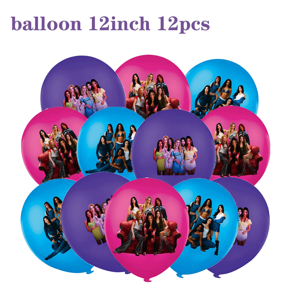 Katseye Girl Birthday Party Theme Decoration Cup Plate Banner Backdrop Gift Bag Tablecloth For Gift Baby Shower Supplies