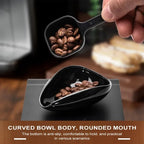 Coffee Bean Dosing Cup and Spoon Set, Ceramic Dosing Vessel Measuring Tray Kit for Coffee or Tea,  Espresso Accessories