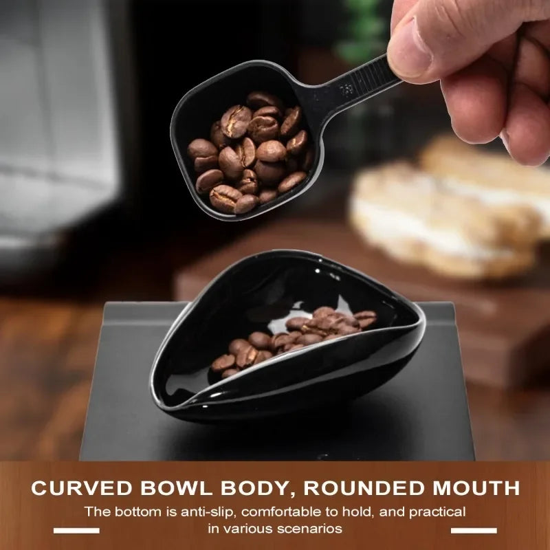 Coffee Bean Dosing Cup and Spoon Set, Ceramic Dosing Vessel Measuring Tray Kit for Coffee or Tea,  Espresso Accessories