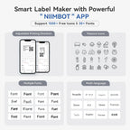 NIIMBOT B1 Portable Thermal Printer With Tapes 2 Inch Adhesive Label Machine Mini Bluetooth Sticker Maker Waterproof Labels Roll
