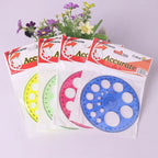Ellen Brook 1 PCS Stationery 360 Degree Round Ruler Transparent Circle Office School Drafting Supply Protractor Template