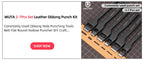 WUTA Pro Leather Oblong Punching Tools Belt Hole Puncher Flat Hollow Punches Strap Watch Band Heavy Duty Oval Hole DIY Craft