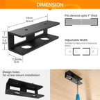 Under Desk Laptop Mount Metal Under Desk Shelf Holder for Laptop for Mac Mini Macbook Keyboard with Anti-Scratch Silicone