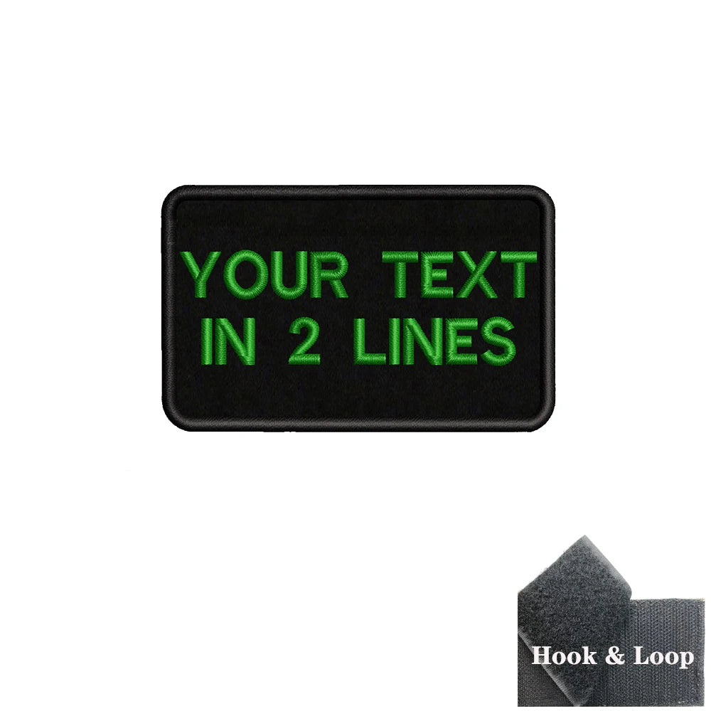 1PC 8cmx5cm Custom Personalized Name number Patch Stripes Badge tags chevrons Armband Iron On Or Hook Loop embroidered