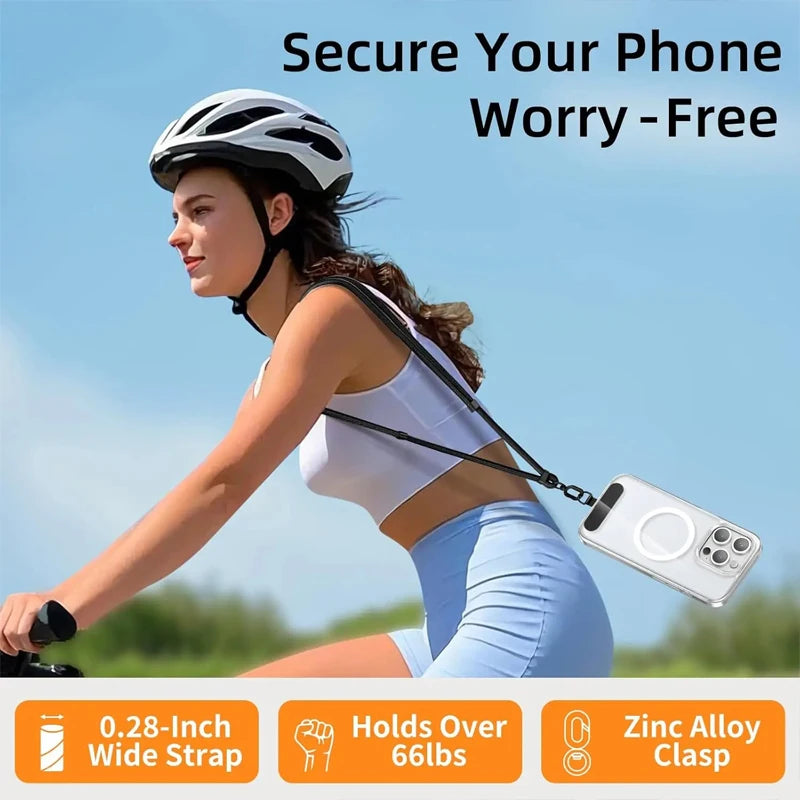 Colorful Adjustable Long Lanyard for Mobile Cell Phone Candy Solid Color Crossbody Necklace Anti-Lost Strap for Phone Universal