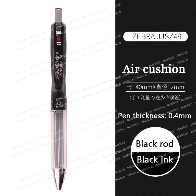 ZEBRA SARASA Dry airfitgrip Gel Pen 0.5/0.4mm Black Core Quick-Drying Smooth Writing Stylos boligrafo gel Stationery for school