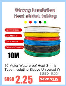 5 Meter 3:1 Waterproof Heat Shrink Tube Insulating Sleeve Wire Protection Dual Wall  Heat-shrinkable Sleeve With Glue Inside