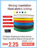 5 Meter 3:1 Waterproof Heat Shrink Tube Insulating Sleeve Wire Protection Dual Wall  Heat-shrinkable Sleeve With Glue Inside