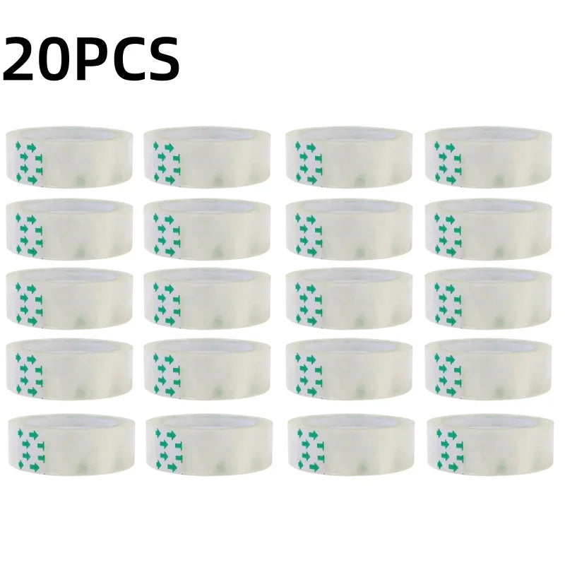 Clear Tape Multifuntion High-viscosity Adhesive Tape 20-5 Rolls Clear Tape Refill Roll for Gift Wrapping,Office, Home, School