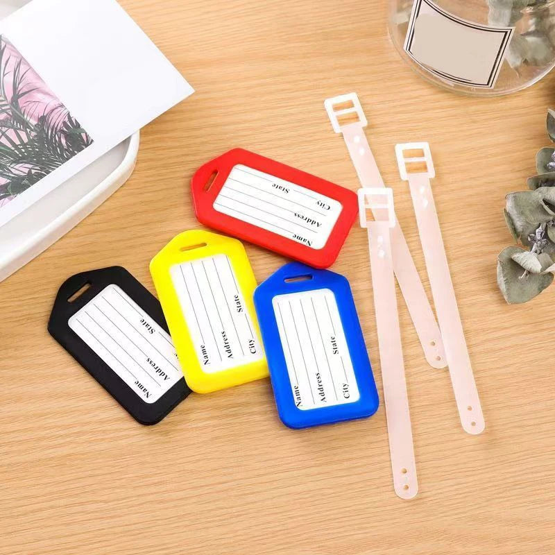 5/10PCS Luggage Tag Boarding Shipping Travel Accessory Women Men Suitcase Address Name Portable Label