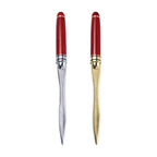 1pcs Wood Handle Letter Opener Stainless Steel cut paper Split file envelopes