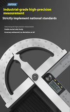 High Quality Stainless Steel Angle Finder Ruler High Precision 0-180 Degree Thickened Protractor for Woodworking Construction