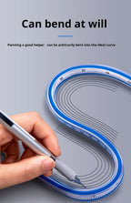 Flexible Curve Ruler Sewing Soft Rulers Drafting Drawing Tool Serpentine Plastic School Office Supplies 30cm 40cm 50cm 60cm