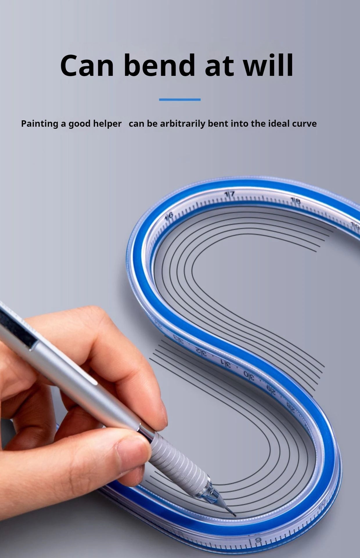 Flexible Curve Ruler Sewing Soft Rulers Drafting Drawing Tool Serpentine Plastic School Office Supplies 30cm 40cm 50cm 60cm
