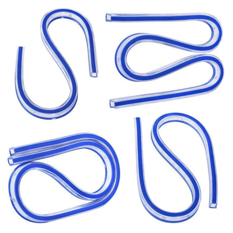 Flexible Curve Ruler Drafting Drawing Tool Plastic Sewing French Curve Drafting Rulers 30cm 40cm 50cm Sewing Accessories