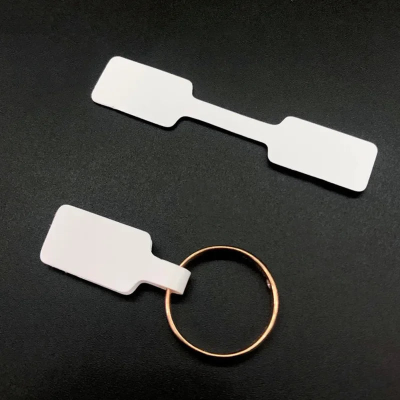 100pcs Blank Paper Price Tags Stickers Jewelry Brand Labels Ring Necklace Display Card Packaging Self-Sticker Hangtag Wholesale