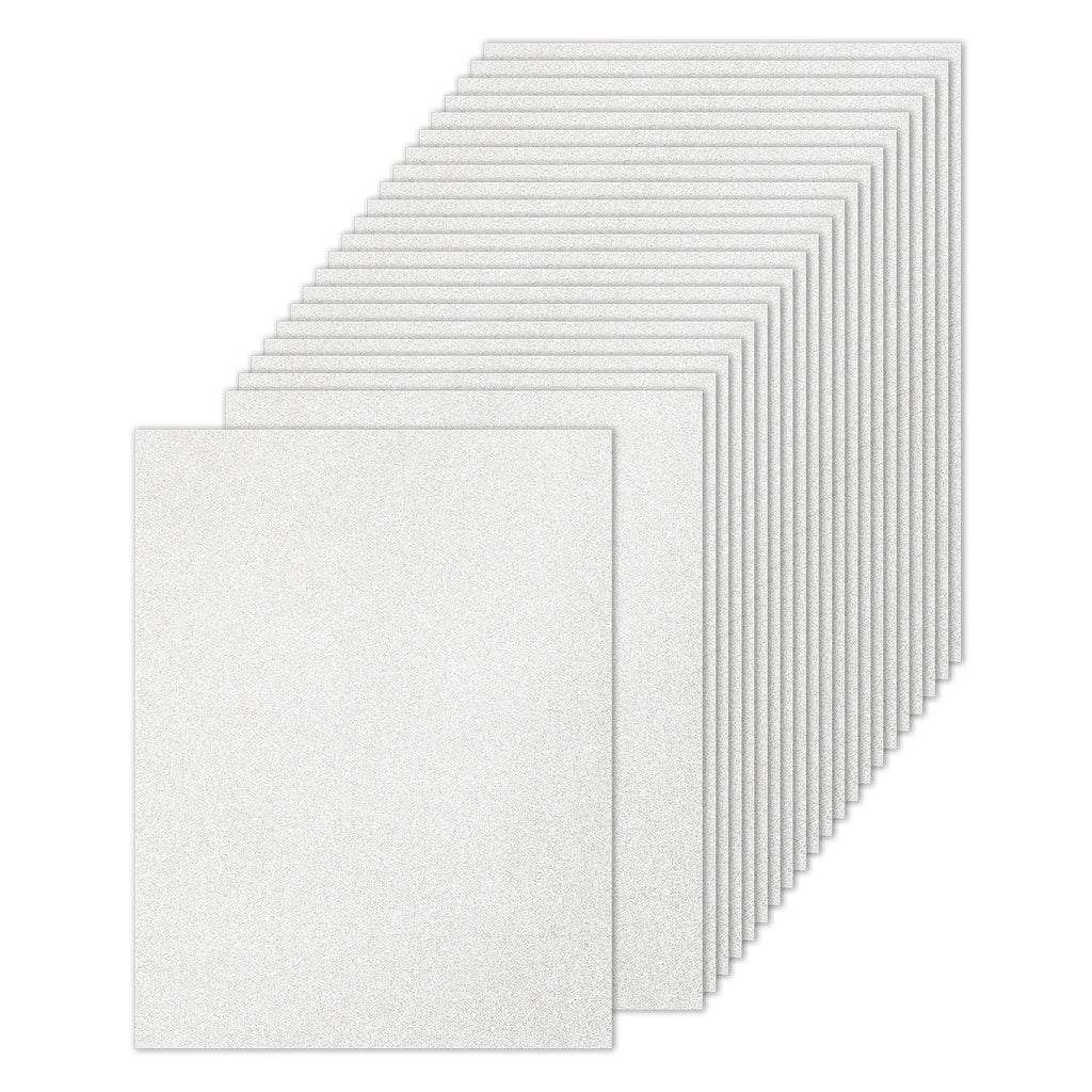20 Sheets 250gsm Glitter Cardstock Paper Rectangle Premium Sparkly Paper Craft Cardstock Paper for Scrapbook Cards DIY Party Art