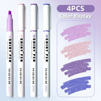 4PCS Sparkling Pink Highlighter Star River Handwritten Pen with High Appearance Value Key Classroom Note Marking Colored Pen
