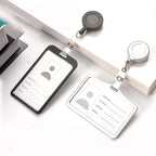 Aluminum Alloy Card Cover Case Women Men Work Name Bank ID Card Holders Business Badge Case Credit Card Badge Case Bag Pouch