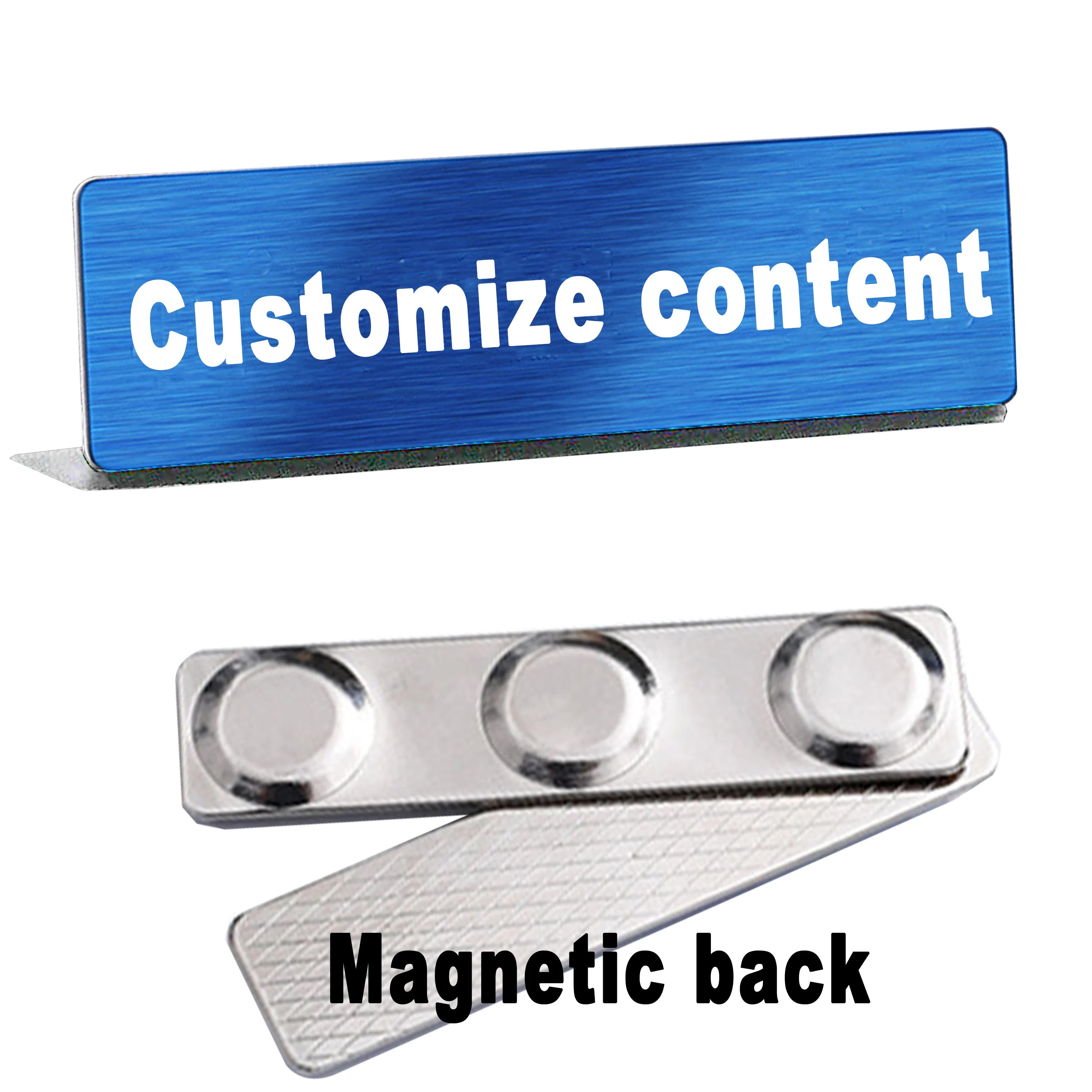 Engraved Personalized Name Tags with Magnet Clip or Pin - Custom Mailbox NameplatevDoor Number, Warning Sign