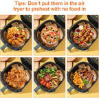 Air Fryer Square Baking Paper 20cm Air Fryer Parchment Paper Sheets for 5-8QT Basket Oven Steamer Microwave Airfryer Accessories