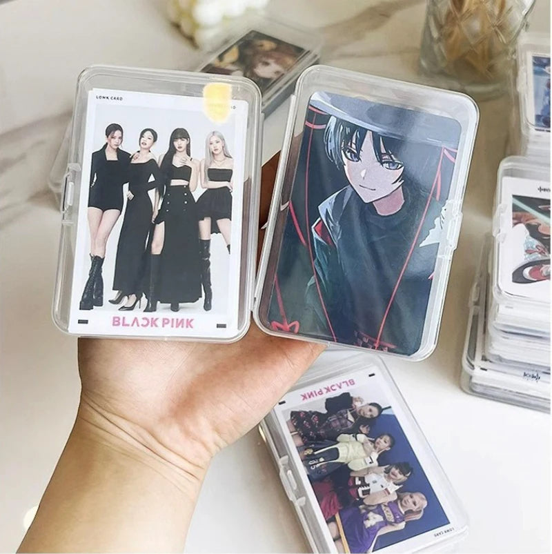 New Transparent  Photo Card Holder Box Idol Photo Storage Case Plastic Kpop Albums Photocard Small Card Collection Organizer