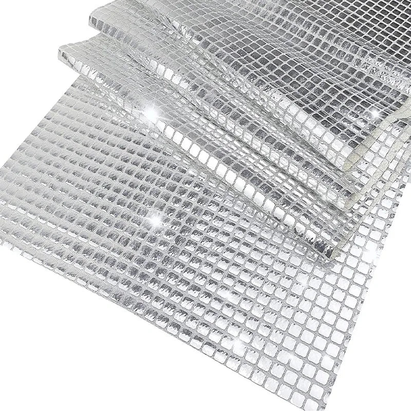 Silver Laser Paper Disposable Tableware Set Dinner Paper Plate Cup Napkin Tablecloth for Birthday Party Retirement Wedding Party