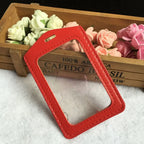 Pu Leather Card Holders Id Badge Case Clear And Color Border Lanyard Holes Bank Credit Id Badge Holders Accessories Wholesales