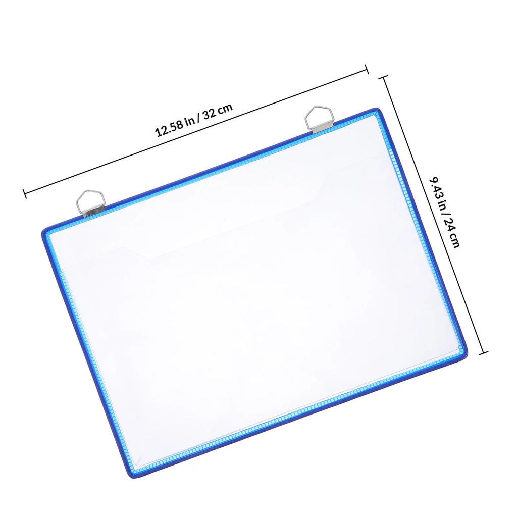 A4 Hanging File Folder Plastic Document Storage Bag Transparent Organizer Space Saving for Office Home Use File Storage Bag