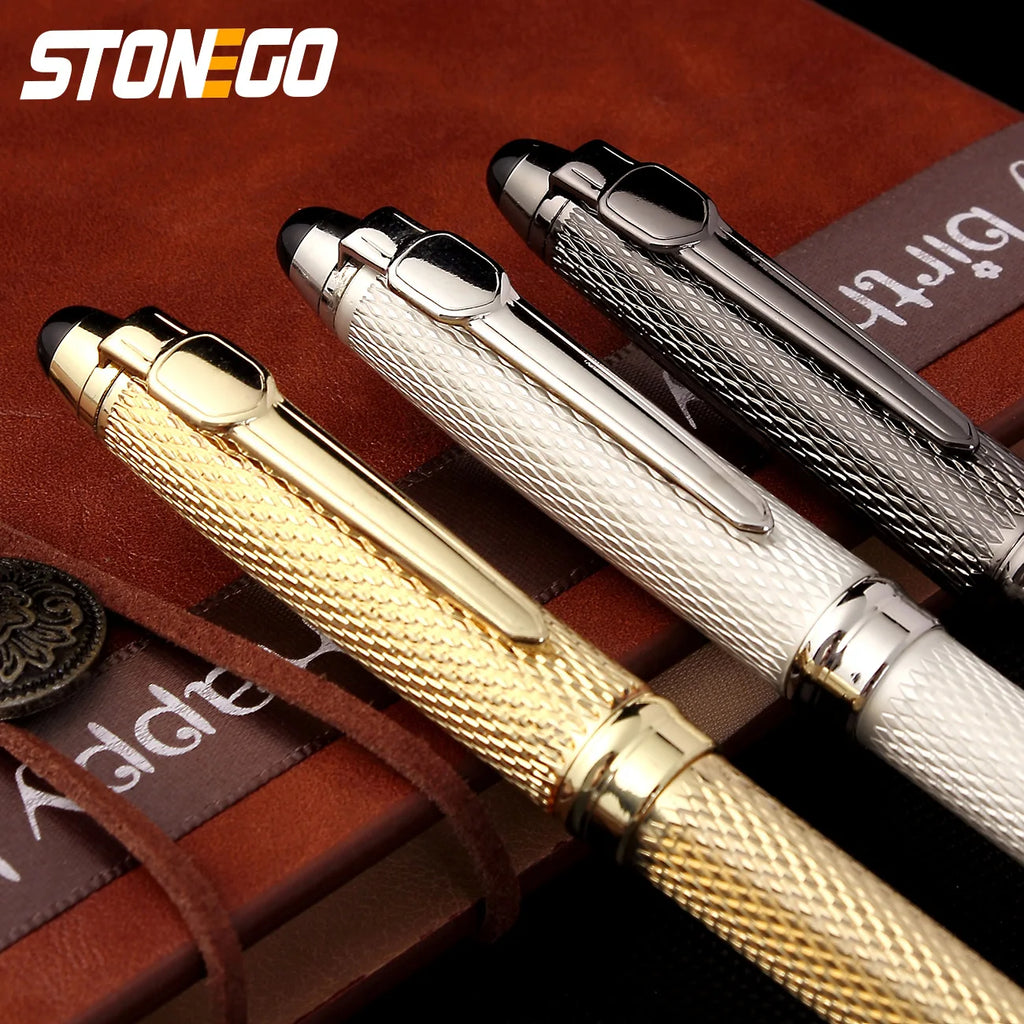 STONEGO Fashion Wallet Pen Short Paragraph Gift Travel Pocket Pen Mini Pocket Short Clip Metal RollerBall Pen Travel Pocket Pen
