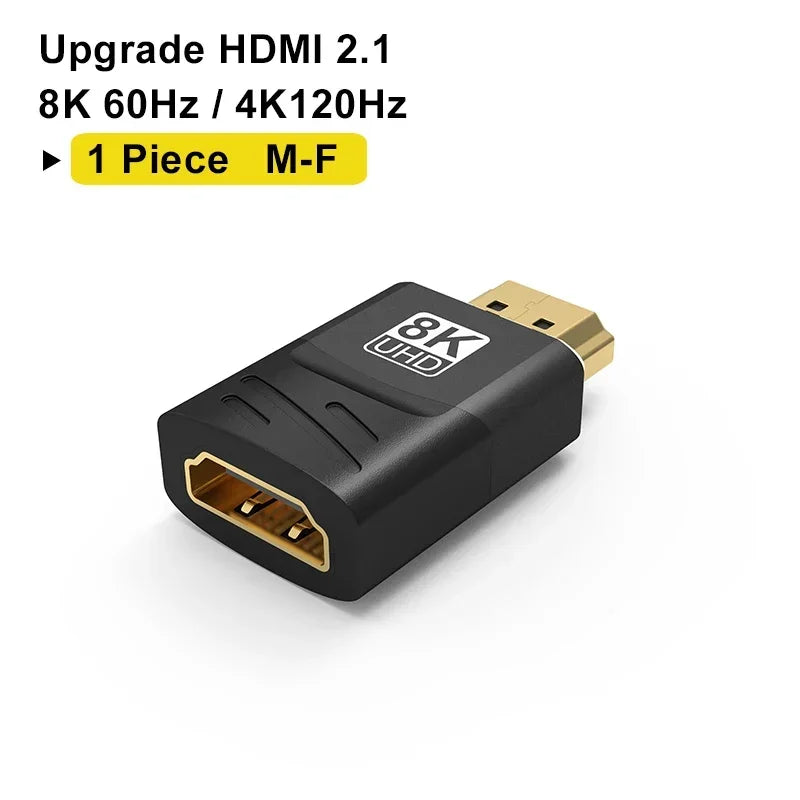 HDMI Extender 8K 60Hz 4K 120Hz Female to Female Connector HDMI 2.1 Cable Extension Converter HDMI-Compatible Adapter Coupler