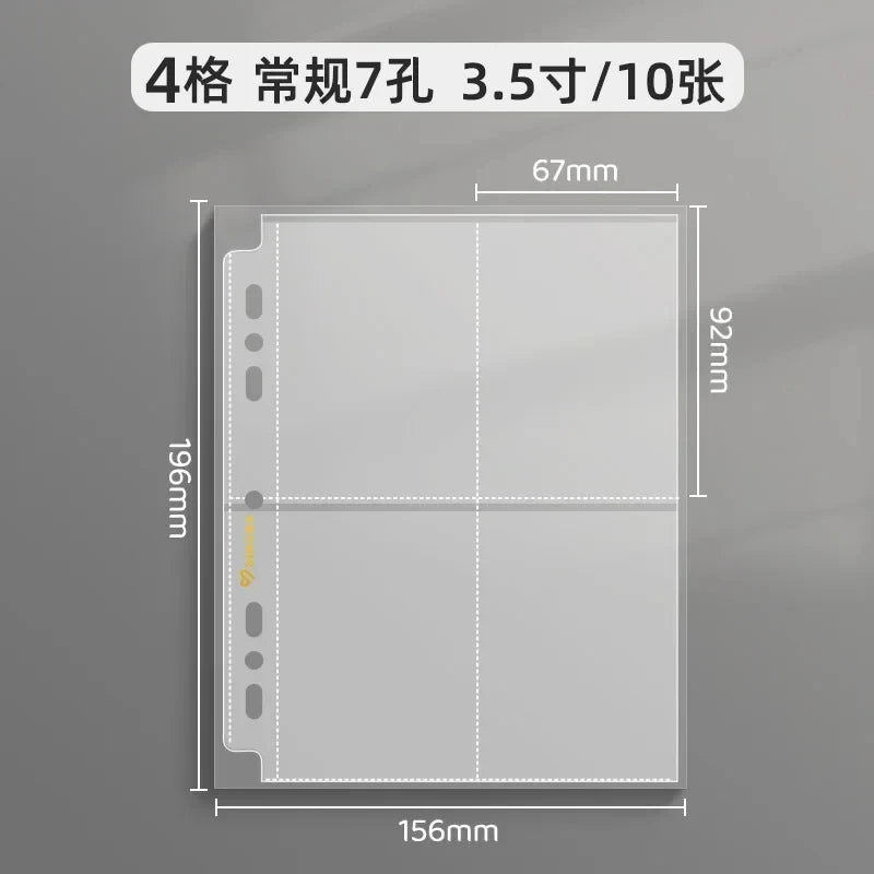 Big A5 Photocard Binder Magnetic D 3 Rings 4Grid Collect Book Kpop Photo Album PU Leather Photo Holder Korean 포카 바인더