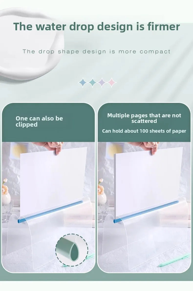 10pcs Transparent File Document Thicken Draw Rod A4 Folder Test Paper Storage Bag Clip Office Folder Organizer Office Supplies