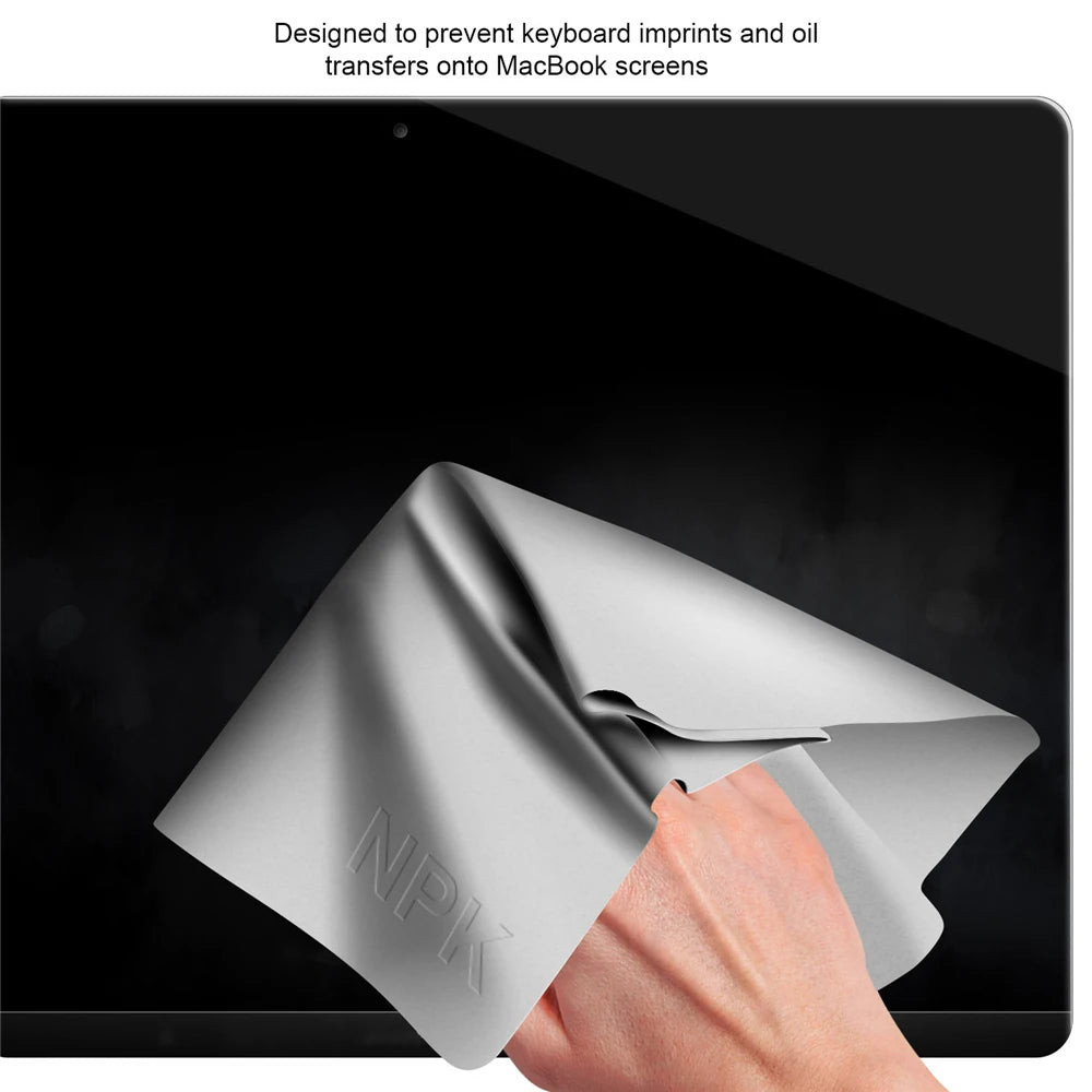 1Pc Microfiber Dustproof Protective Film Notebook Palm Keyboard Cover Screen Cleaning Cloth for Apple MacBook Pro 13/15/16 Inch