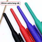 8Pcs 45mm Waterproof Long Head Nib Deep Hole Markers Pen Tile Carpenter Pen Multi-purpose for Woodworking Black/Blue/Red Ink