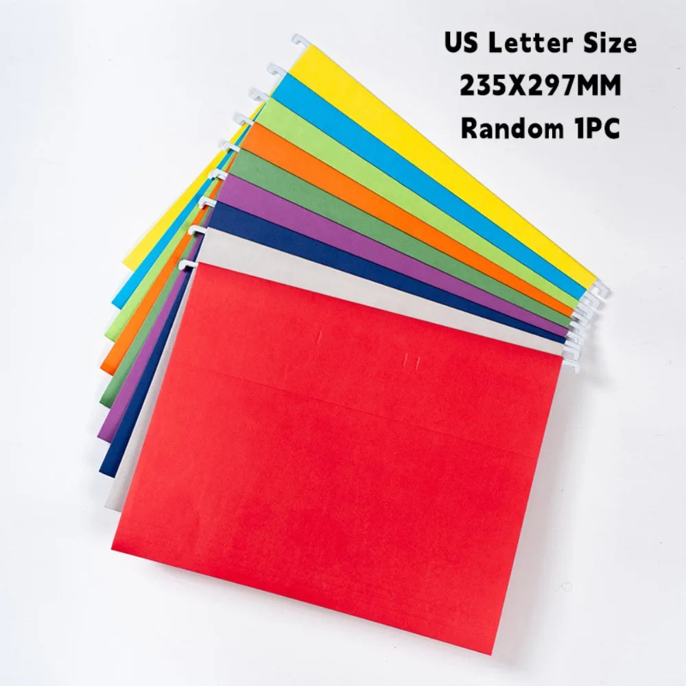 New A4/FC/US Letter Size A4 File Folder Paper Material Suspended Type Lever Arch Folder Documents Organizer Document Storage