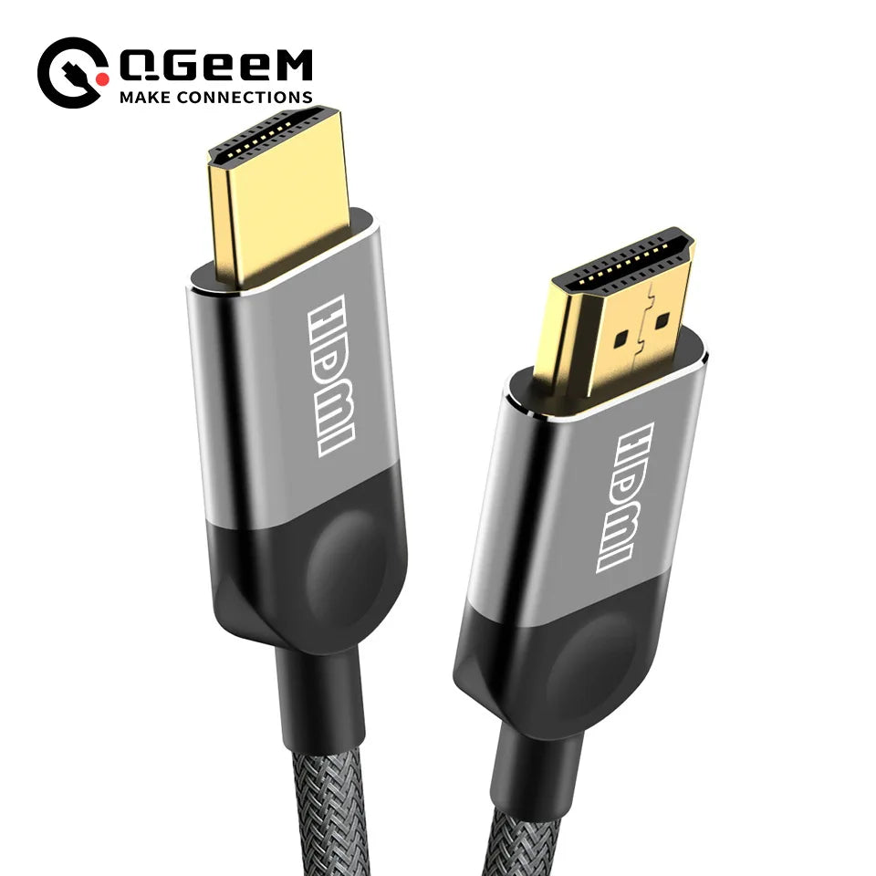 QGEEM HDMI-Compatible Cable HDMI to HDMI 2.0 Cable 4K for Xiaomi Projector Nintend Switch PS4 Television TVBox xbox Cable HDMI
