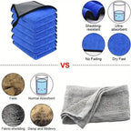 1-5 pcs Microfiber Car Washing Towel Soft Quick Drying Windows Mirrors Wiping Rags Home Double Layer Cleaning Cloths 500GSM