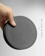 Natural Original Stone Inkstone Table with Cover End Ink Pond Plate Strip Grinding Student Beginners