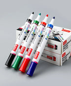 4 Colors Dry Erase Whiteboard Marker Pen Blackboard Erasable Chalk Pens Low Odor White Board Markers Office School Stationery