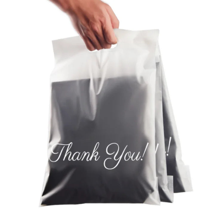 50PCS Thank You Pink Poly Mailer Adhesive Envelopes Bag DIY Logo T-shirt Underwear Dress Leggings Toys Shipping Portable Pouches