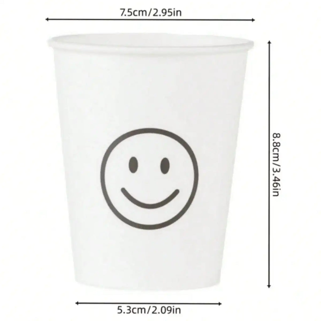 10/50pcs Simple Style Paper Cups, Thickened Drinkware, Anti-Leak 250ML, Home Gatherings, Outdoor Camping, Office Disposable Cups
